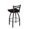 Holland Bar Stool Co 30" Low Back Swivel Bar Stool, Pewter Finish, Dark Cherry Oak Seat 41130PWDCOak - alternate 4